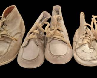 3 Pairs 1950s Era Toddler Shoes