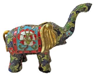 Enamel Cloissonne Elephant Figurine