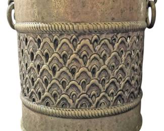 Brass Bathroom or Office Wastebasket