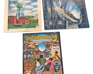 4 Vintage Super Bowl Programs