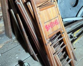 Wood Folding Chairs - Approx Qty 7