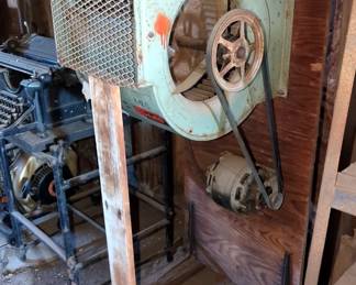 Vintage Style Belt Driven Industrial Fan
