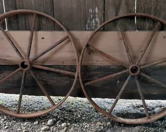 Rustic Metal Wheels, Qty 2