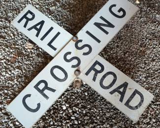 Metal Railroad Crossing Sign