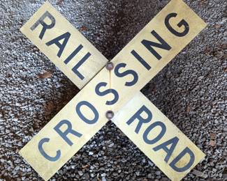 Railroad Crossing Sign, Approx 48" x 48"