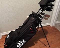 Stix bag and clubs