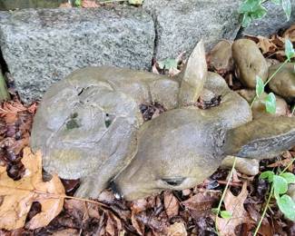 Outdoor deer statue