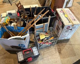 Misc tools, portable kerosene heater.