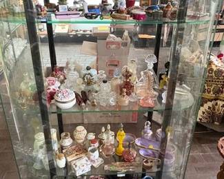 Limoges boxes, perfume bottles, Wedgwood items, etc.