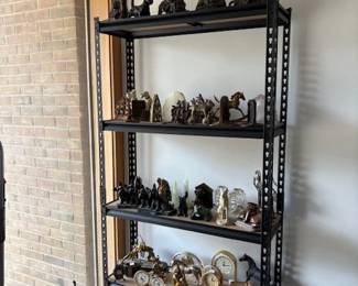 Cast iron bookends and paperweights, etc. 