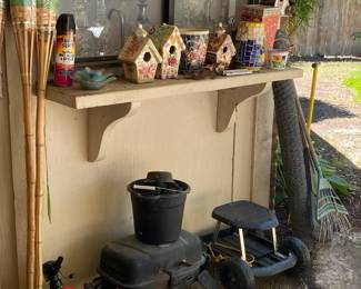 BBQ Cooker, Mosaic Bird Houses,