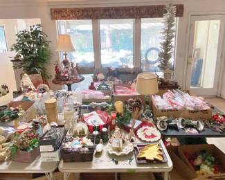 Christmas room filled with Vintage to Modern items