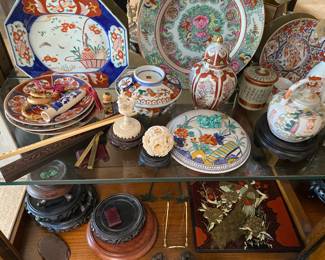Asian decoratives, plates, bowls and MORE