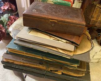 Old black white memorabilia and documentation