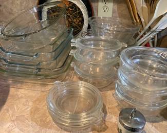 Tons of Pyrex of all shapes and sizes