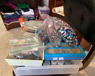Large variety of beads for making jewelry and jewelry accessories