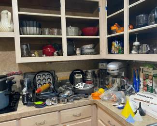 Kitchen packed with everything from cookware, Litchi Mixer, Food Saver, and MORE