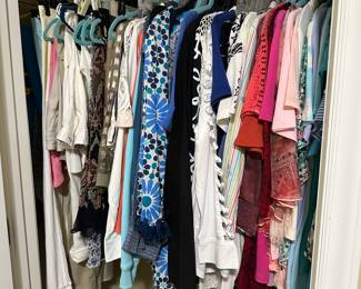 TONS of women's clothing- tops, pants, jeans, sweaters, shoes and purses.