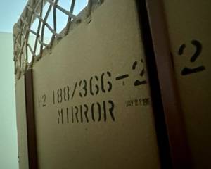 Back stamp on mirror- dated 1980's