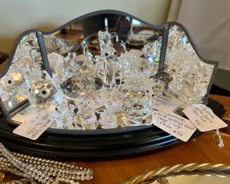 Vintage Swarovski crystal figurines $10-$60.