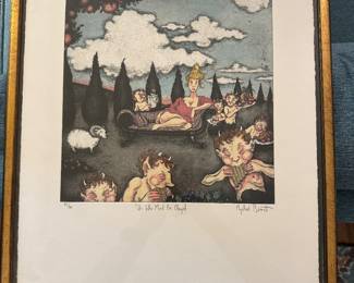 Original signed Mychael Barrett framed art $85