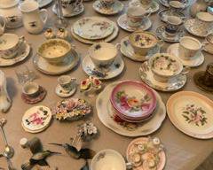 Wide variety of porcelain and china tea cups and saucers- prices vary from $3-$15 set