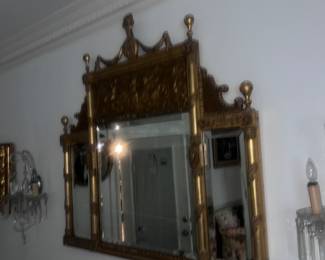 3 section gilt mirror