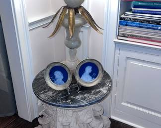 Pair marble tops