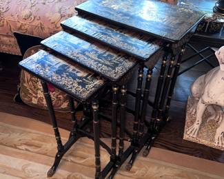 Stunning four stack chinoiserie table set