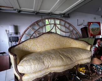 Carved French sofa