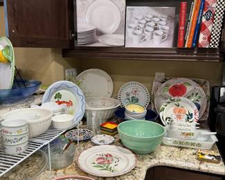 Ethan Allen Italy Plates, Bauer 12 USA
