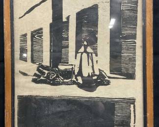 Robin Sherin Still Life Woodblock Print