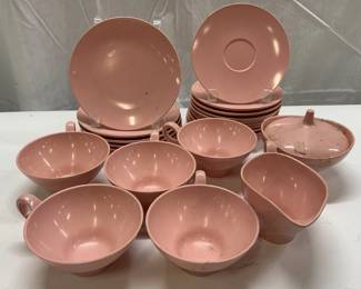 Group Lot Vntg Boontonware Creamer & Saucer Set