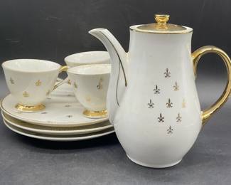Set 7 SHAFFORD CO. Fleur De Lis Tableware, Cups+