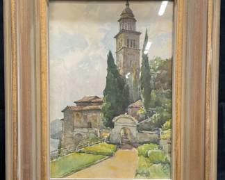 Framed Markovitch Switzerland Watercolor Print