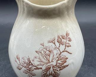 STONE CHINA Trademarked Vintage Floral Vase