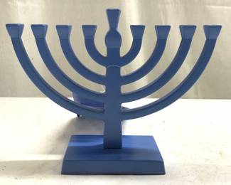 SPRITZ Blue Composite Judaica Menorah Org Tag