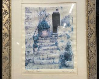 Framed Maureen Love Steps & Stones Art Print