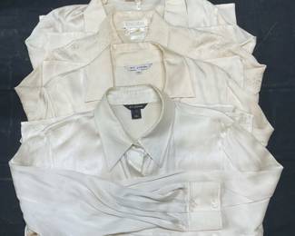 4 St John, Escada White Silk Button Up Tops
