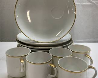 Group Lot JAPAN SHAFFORD White W Gold Plates&Cups