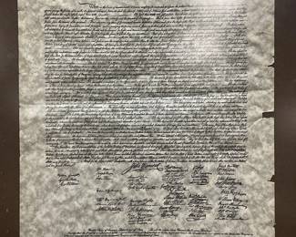 Framed Facsimile Declaration of Independence