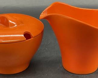 BOONTONWARE MCM Melamine Sugar Bowl & Creamer