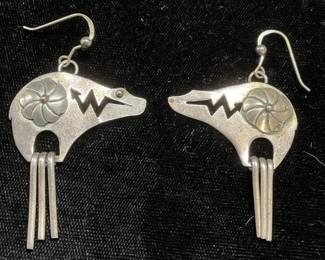 HR Handmade Sterling Silver Bear Earrings