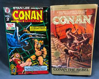 Lot 2 Vntg Conan Chrctr Marvel Comic & Bantam1980s