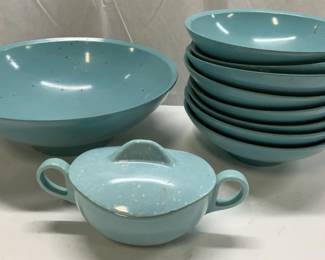 Lot Vntg. BOONTONWARE USA Bowls & Sugar Bowl W Lid