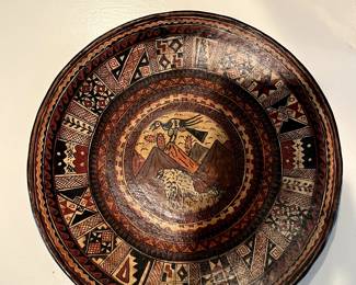 Antique Indian Terra Cota plate, so pretty! 