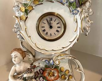Antique Von Schierholz Porcelain Kaiser Cherub Clock...STUNNING!