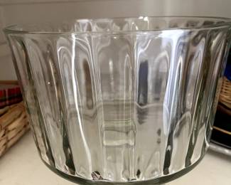 Glass Compote bowl on stand...makes a beautiful addition to any dinner party!