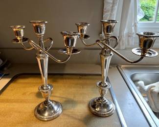 Stunning Prelude International Sterling Silver tri -convertible candelabras...Gorgeous!