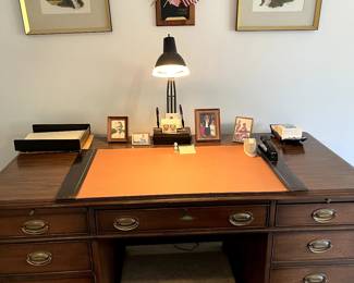 FABULOUS desk for anyone who wants all the storage space and style you need in your workspace.  This walnut desk is beautiful!
